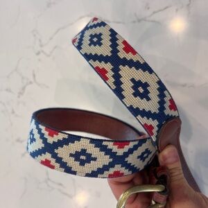Gaucho Rojo Needlepoint Belt by Smathers & Branson